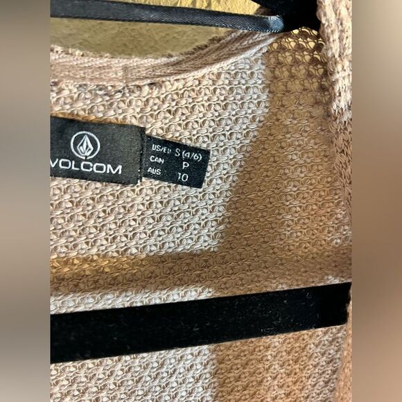 Volcom Tan Tunic with Cascading Open Front - Picture 3 of 7